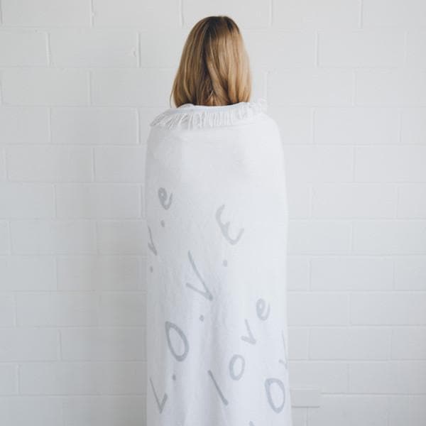 Round Beach Towel/Picnic Blanket - Love Always