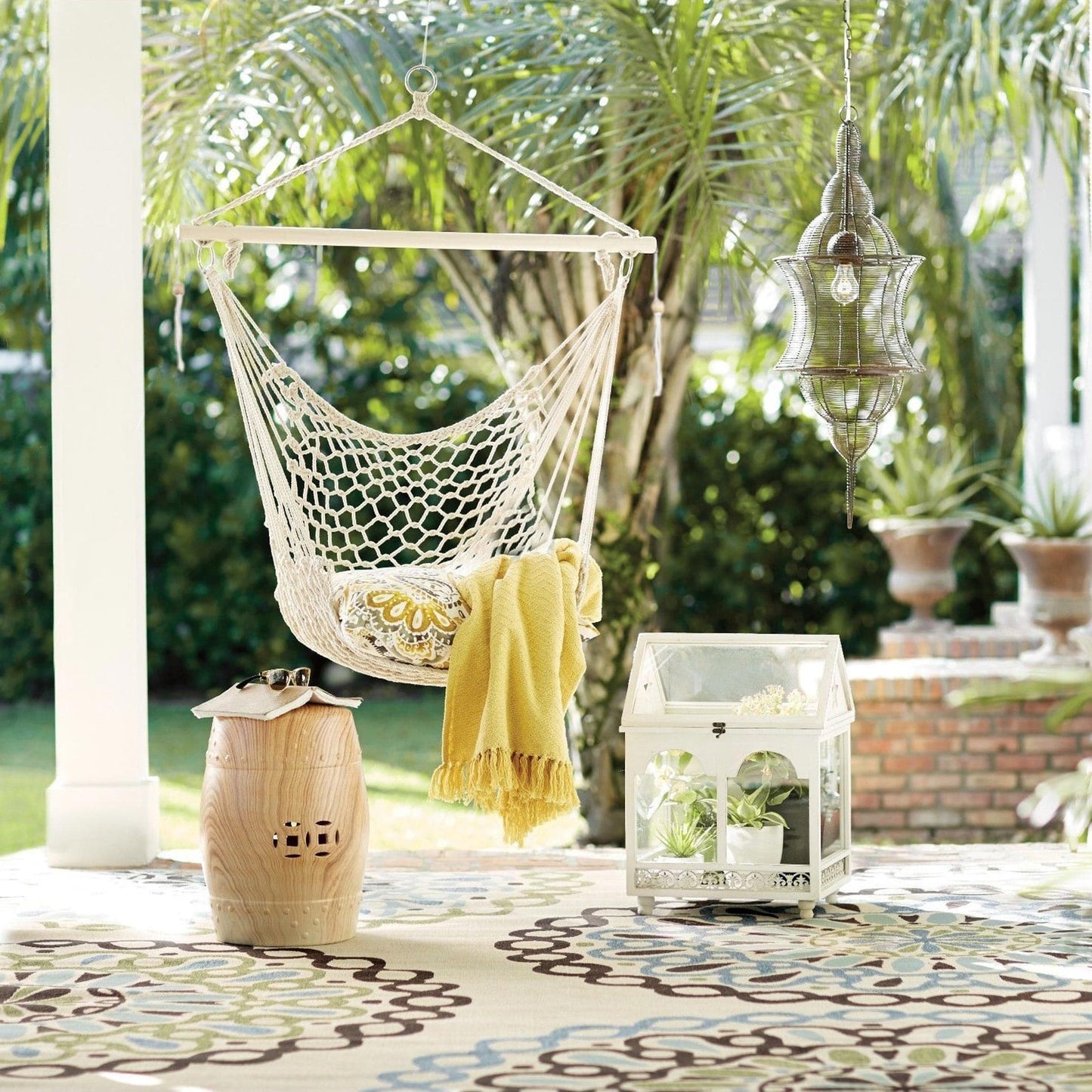 Salvador Macrame Hanging Hammock Chair - Natural