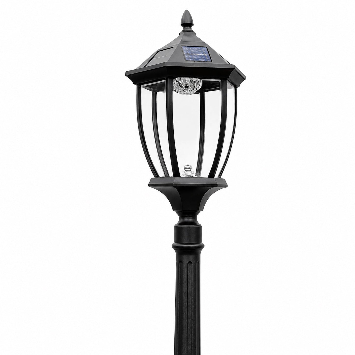 Solar Garden Light Post - Black