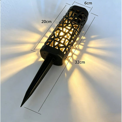 solar garden lights, outdoor waterproof lights, warm white LED pathway lights, automatic dusk to dawn lights, landscape lighting, lawn lights, patio lights, driveway lights, solar stake lights, Australian outdoor lights - Warm light - Size 6PCS