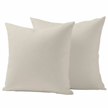 Ivory Outdoor Pillow Covers, Waterproof Decorative Throw Pillowcases Set of 2 for Patio Sofa Furniture, Ivory White