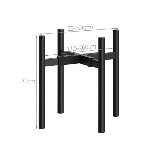 Plant Stand Indoor Outdoor (EXCLUDING 12" Plant Pot) , Hold Up to 12 Inch Planter, Metal Planter Stand, Potted Plant Holder, Black - Fits Snake Plant - Upgraded Design.