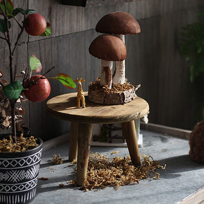 Desktop Decorative Storage Stool Balcony Flower Rack Wooden Flower Pot Stand Garden Ornaments Sundry Shooting Props