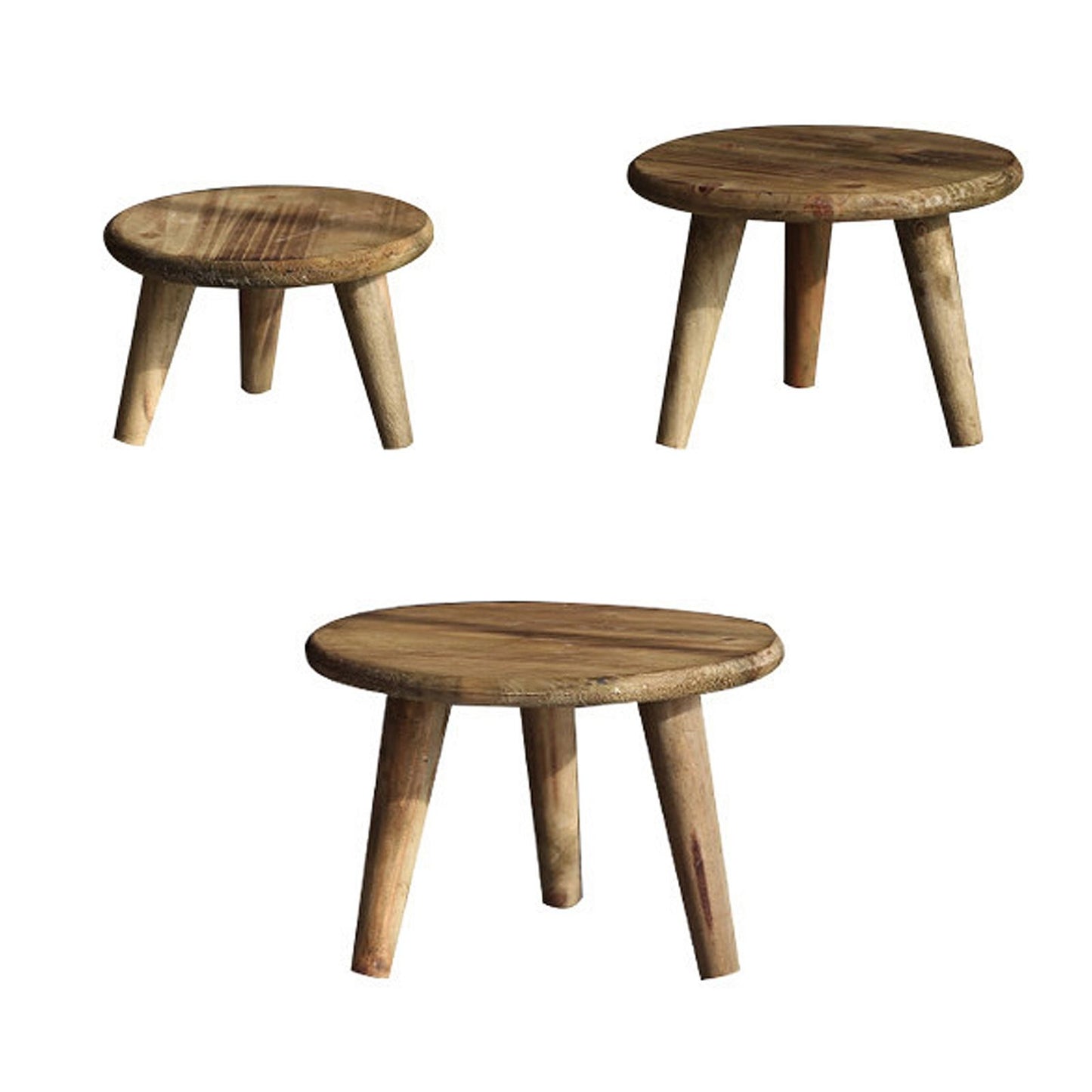 Desktop Decorative Storage Stool Balcony Flower Rack Wooden Flower Pot Stand Garden Ornaments Sundry Shooting Props