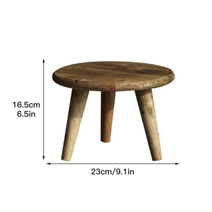 Desktop Decorative Storage Stool Balcony Flower Rack Wooden Flower Pot Stand Garden Ornaments Sundry Shooting Props