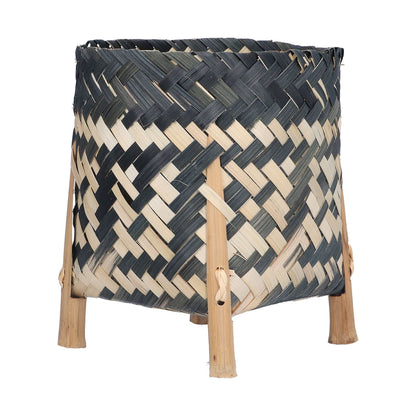 Handwoven Basket Northern Europe Style Bamboo Weaving Plant Basket for Home Decoration