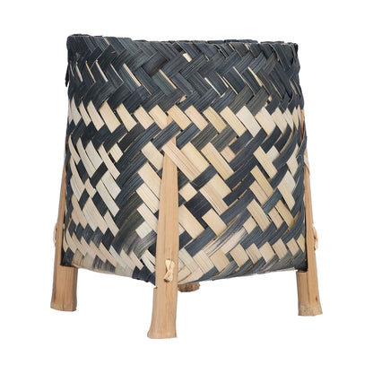 Handwoven Basket Northern Europe Style Bamboo Weaving Plant Basket for Home Decoration
