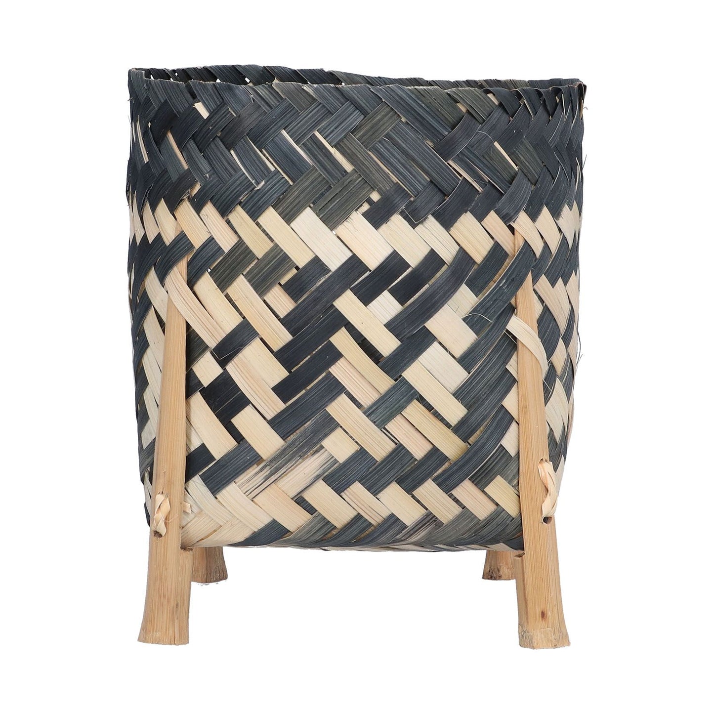 Handwoven Basket Northern Europe Style Bamboo Weaving Plant Basket for Home Decoration