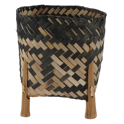 Plant Basket Northern Europe Style Bamboo Weaving Plant Pot Handwoven Indoor Outdoor Storage Organizer Plant Holder