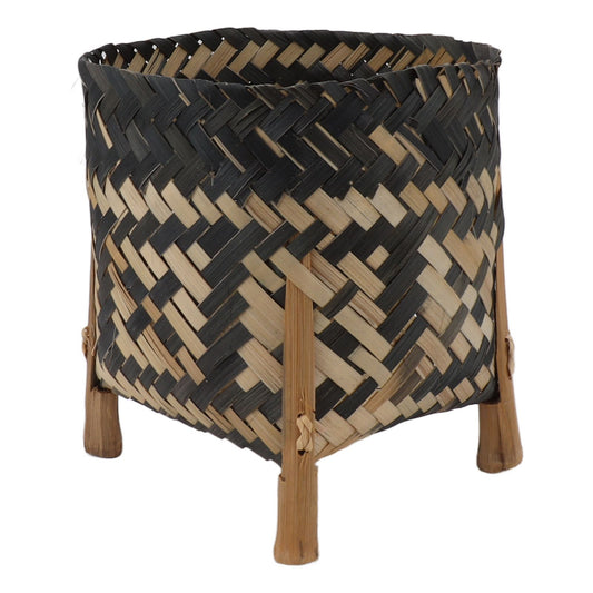 Plant Basket Northern Europe Style Bamboo Weaving Plant Pot Handwoven Indoor Outdoor Storage Organizer Plant Holder