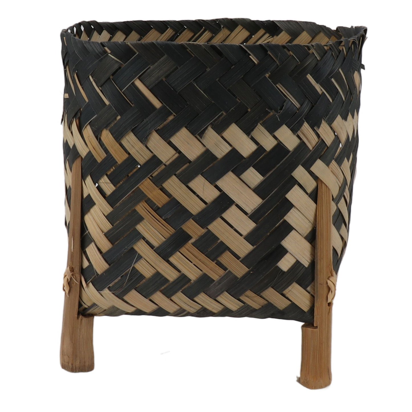Plant Basket Northern Europe Style Bamboo Weaving Plant Pot Handwoven Indoor Outdoor Storage Organizer Plant Holder
