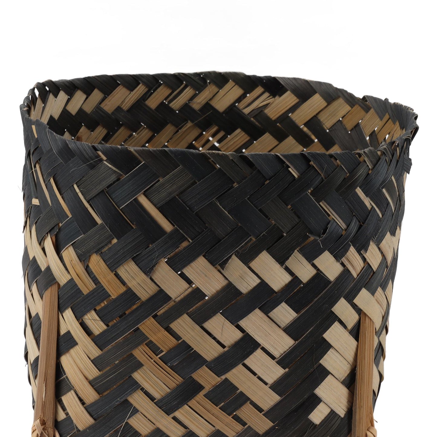 Plant Basket Northern Europe Style Bamboo Weaving Plant Pot Handwoven Indoor Outdoor Storage Organizer Plant Holder