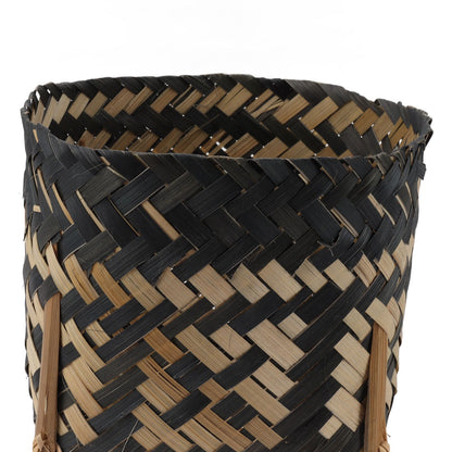 Plant Basket Northern Europe Style Bamboo Weaving Plant Pot Handwoven Indoor Outdoor Storage Organizer Plant Holder