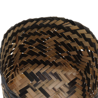 Plant Basket Northern Europe Style Bamboo Weaving Plant Pot Handwoven Indoor Outdoor Storage Organizer Plant Holder