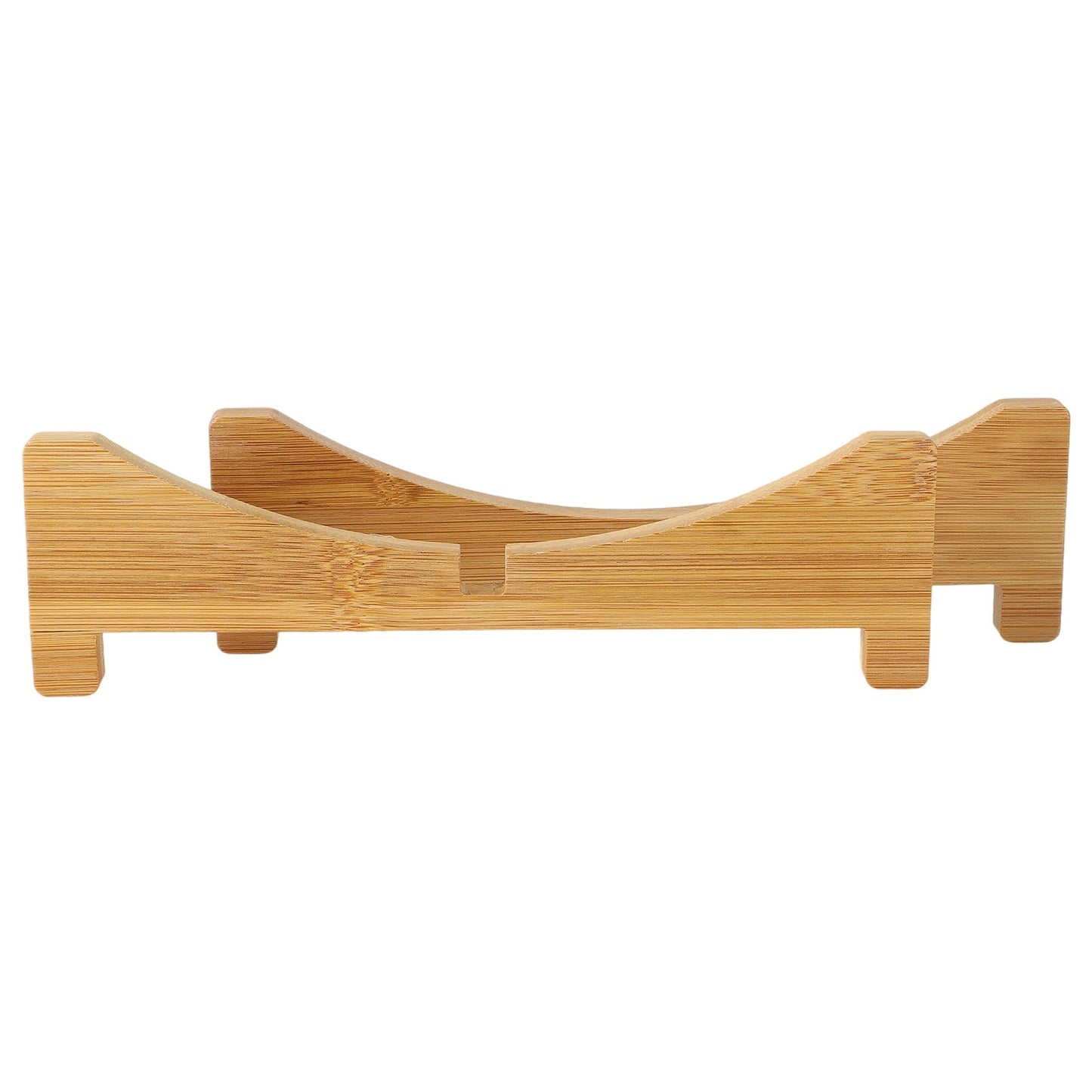 Plant Stand Bamboo Flower Pot Tray Cross Shaped Multifunction for Pet Home Kitchen 17.5x5cm