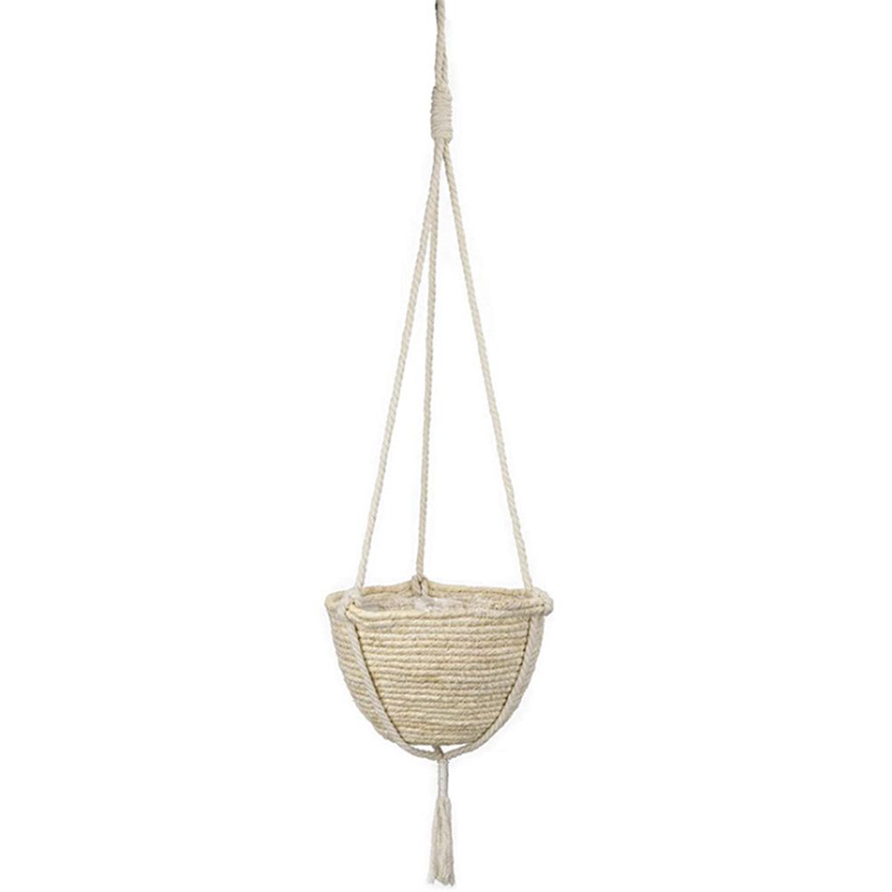 Natural Hanging Seagrass Plant Baskets Dural Layer Flower Planting Basket Holder Garden Decor