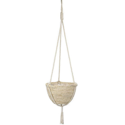 Natural Hanging Seagrass Plant Baskets Dural Layer Flower Planting Basket Holder Garden Decor