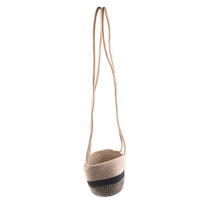 Hanging Plant Pot Holder Braided Plant Basket Indoor Flower Pot Plant Holder Hanging Cotton Rope Plant Storage Organiser