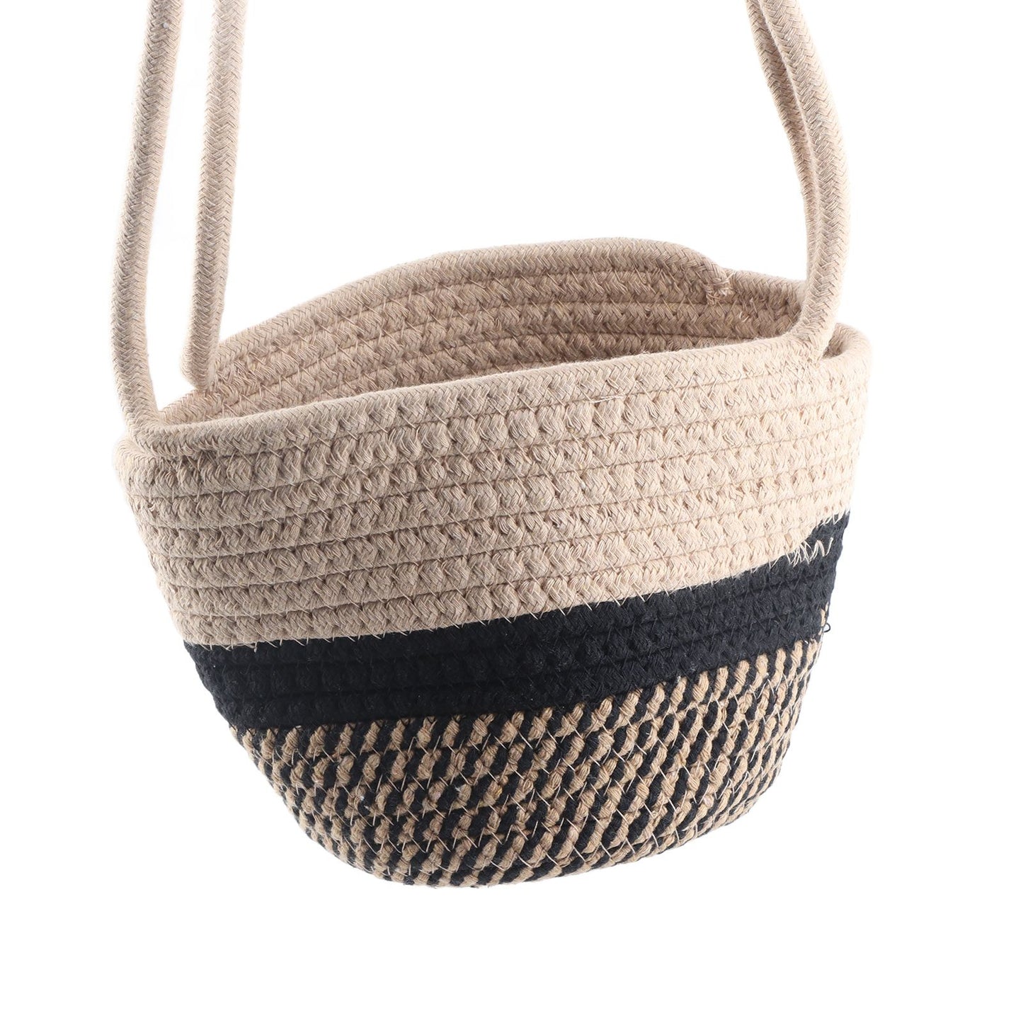 Hanging Plant Pot Holder Braided Plant Basket Indoor Flower Pot Plant Holder Hanging Cotton Rope Plant Storage Organiser