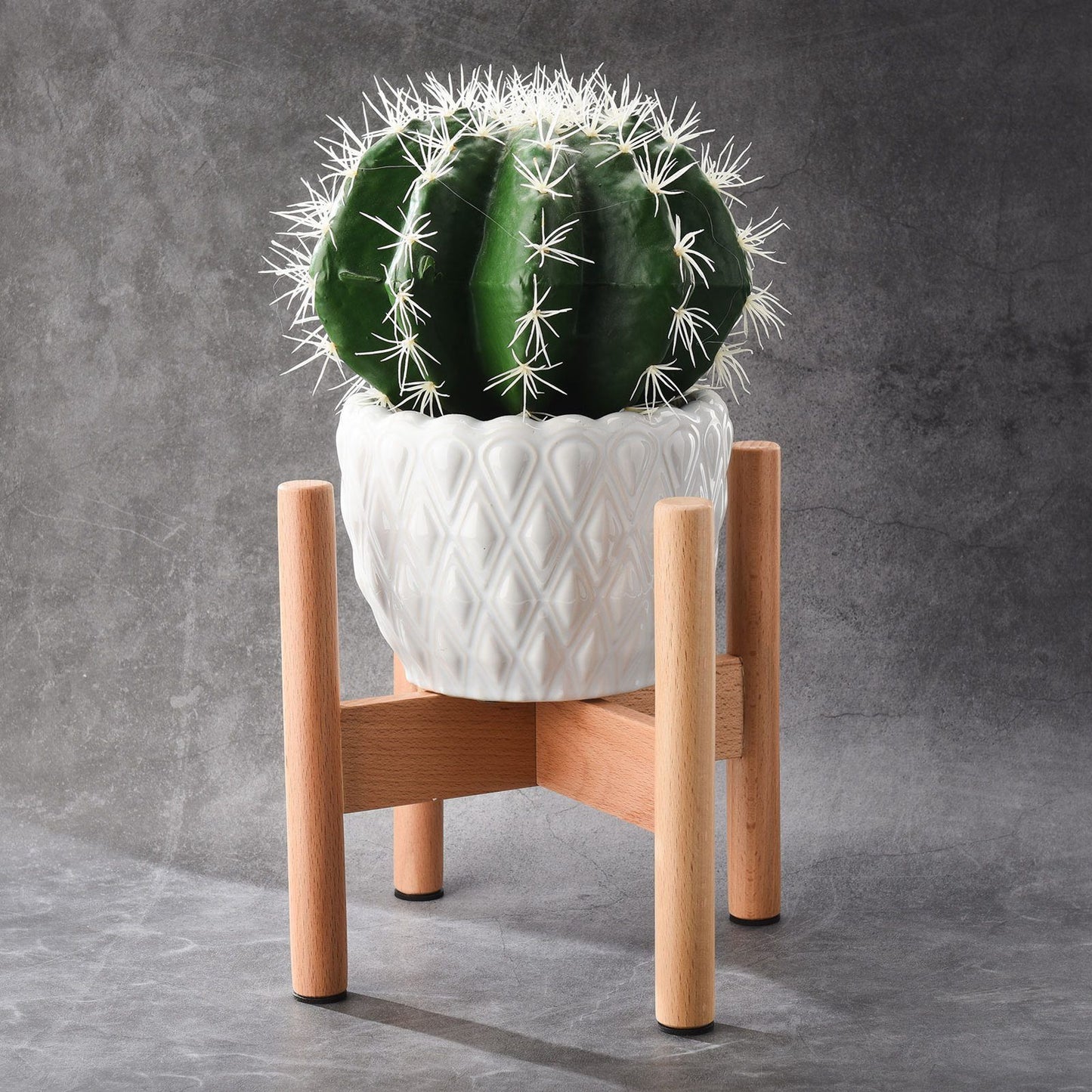 Plant Stand Wood 20cm Height 18cm Inner Diameter Floor Flower Pot Holder