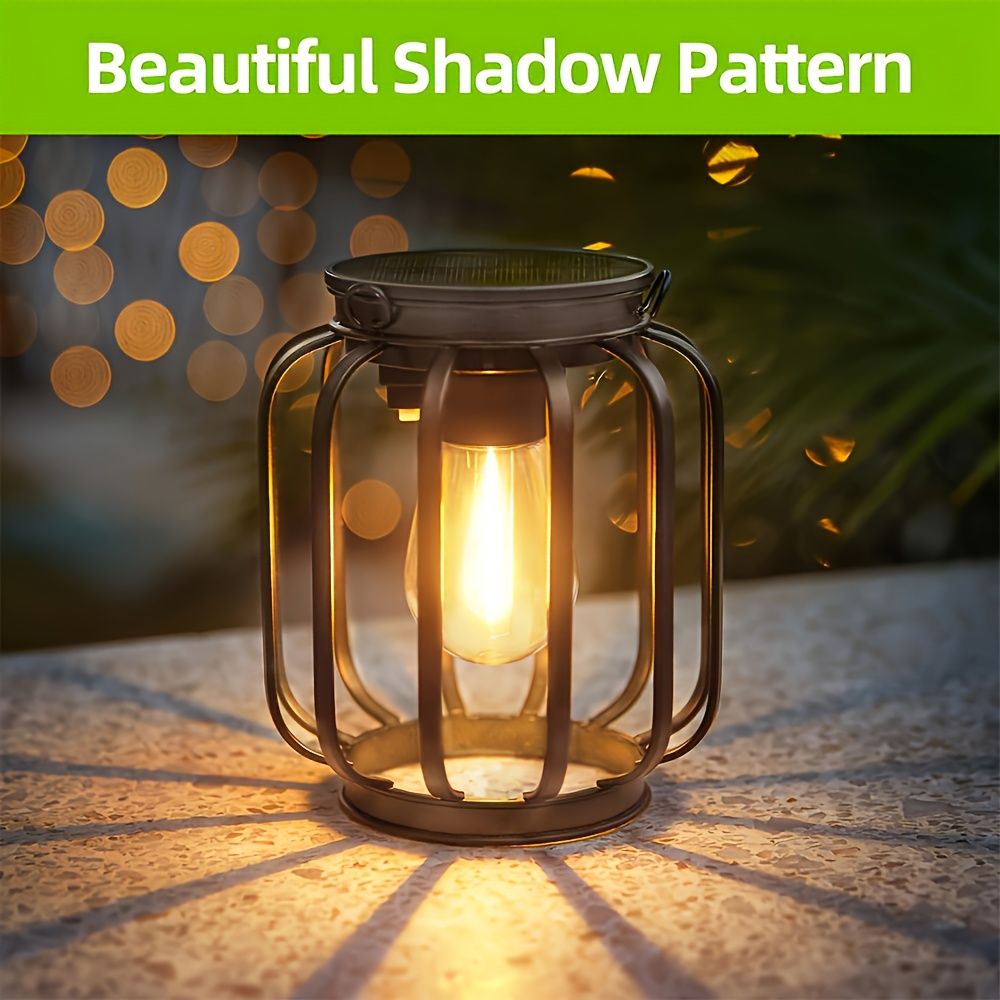 Black White Outdoor Hanging Lanterns Solar Powered Lanterns Outdoor Lighting Garden
