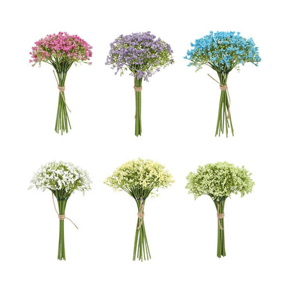16pcs Artificial Foam Full Star Flowers Wedding Bouquet Home Decor Simulation - Blue