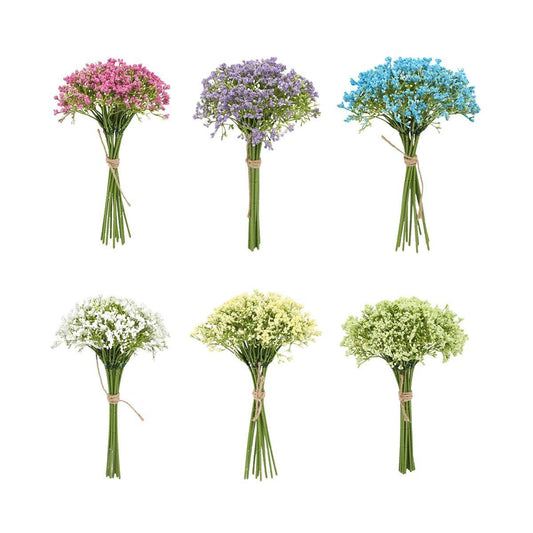 16pcs Artificial Foam Full Star Flowers Wedding Bouquet Home Decor Simulation - Blue