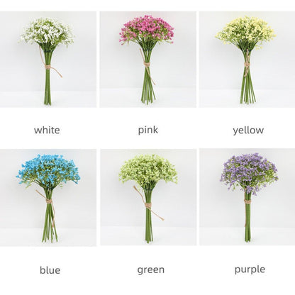 16pcs Artificial Foam Full Star Flowers Wedding Bouquet Home Decor Simulation - Blue