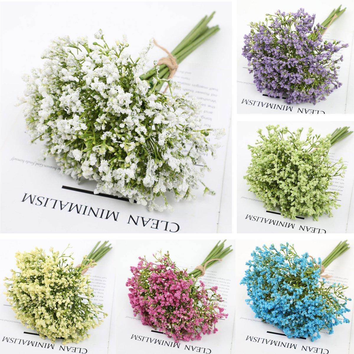 16pcs Artificial Foam Full Star Flowers Wedding Bouquet Home Decor Simulation - Blue