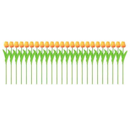 20PCS Real Touch Artificial Tulip Bouquet Fake Flowers for Home Wedding Decor - White
