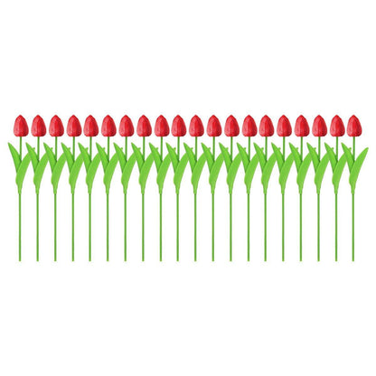 20PCS Real Touch Artificial Tulip Bouquet Fake Flowers for Home Wedding Decor - White