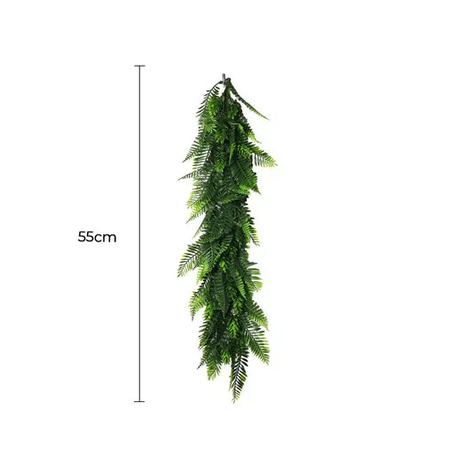 Artificial Extendable Hanging Bracken Fern Garland UV Resistant 55cm