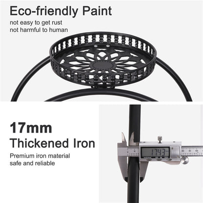 Metal Plant Stand Rack 4Tier Indoor Flower Pot Stand with Wheels for Living Room