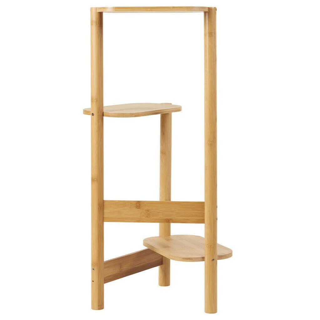 3-Tier Brown Bamboo Plant Stand Bonsai Holder