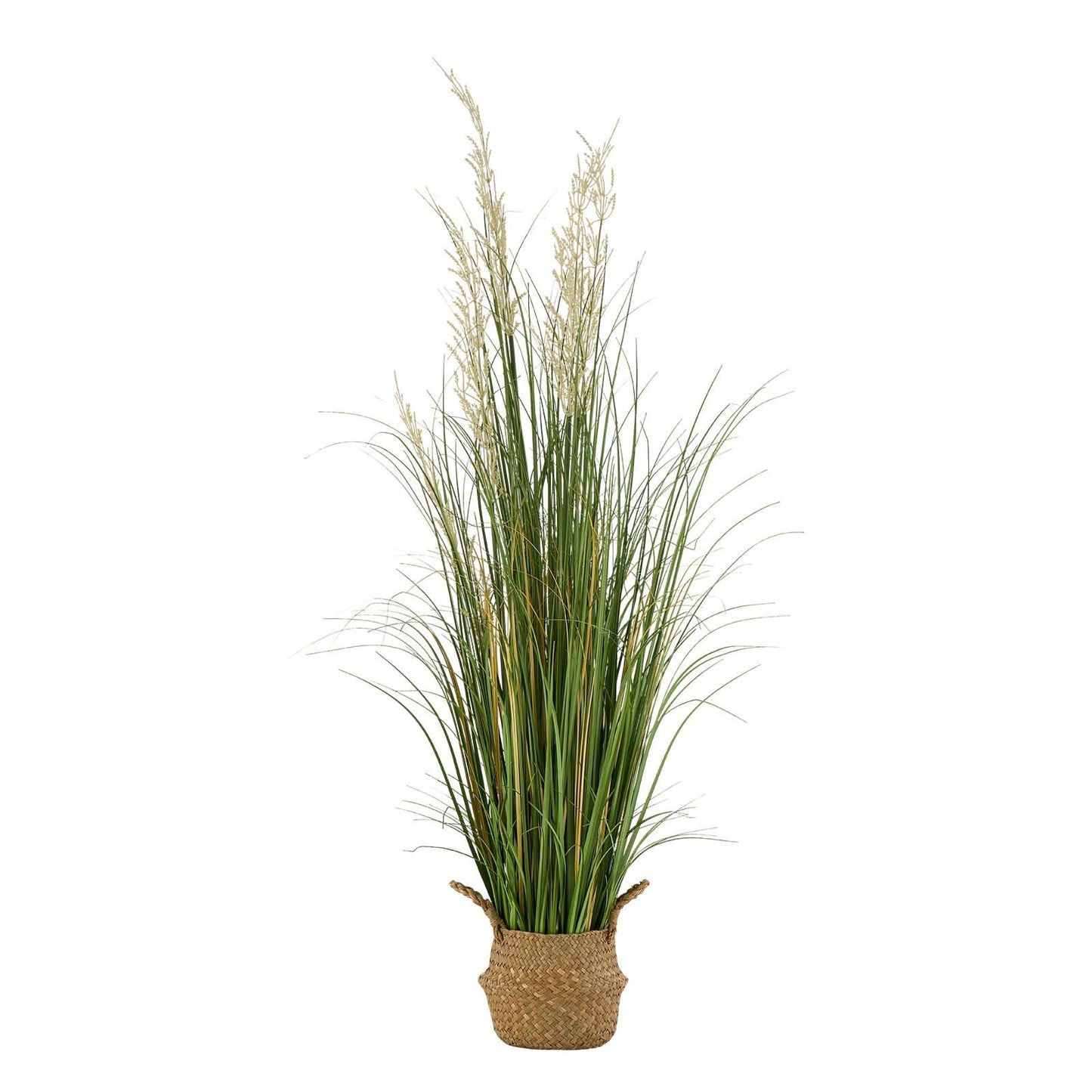 Artificial Grass Plant, 1194mm Reed Flower Grass in Pot, Premium PVC Faux Fake Greenery Shrubs Plant for Indoor Outdoor House Home Garden Office Room Décor, Housewarming, 1 Pack Green