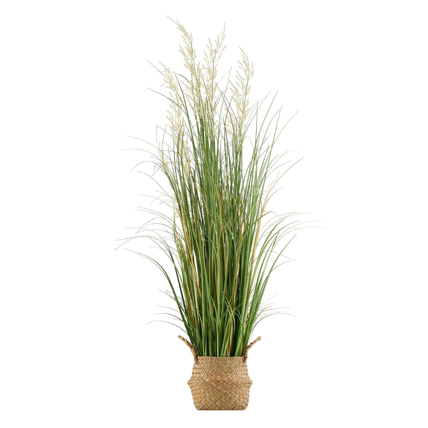 Artificial Grass Plant, 1194mm Reed Flower Grass in Pot, Premium PVC Faux Fake Greenery Shrubs Plant for Indoor Outdoor House Home Garden Office Room Décor, Housewarming, 1 Pack Green