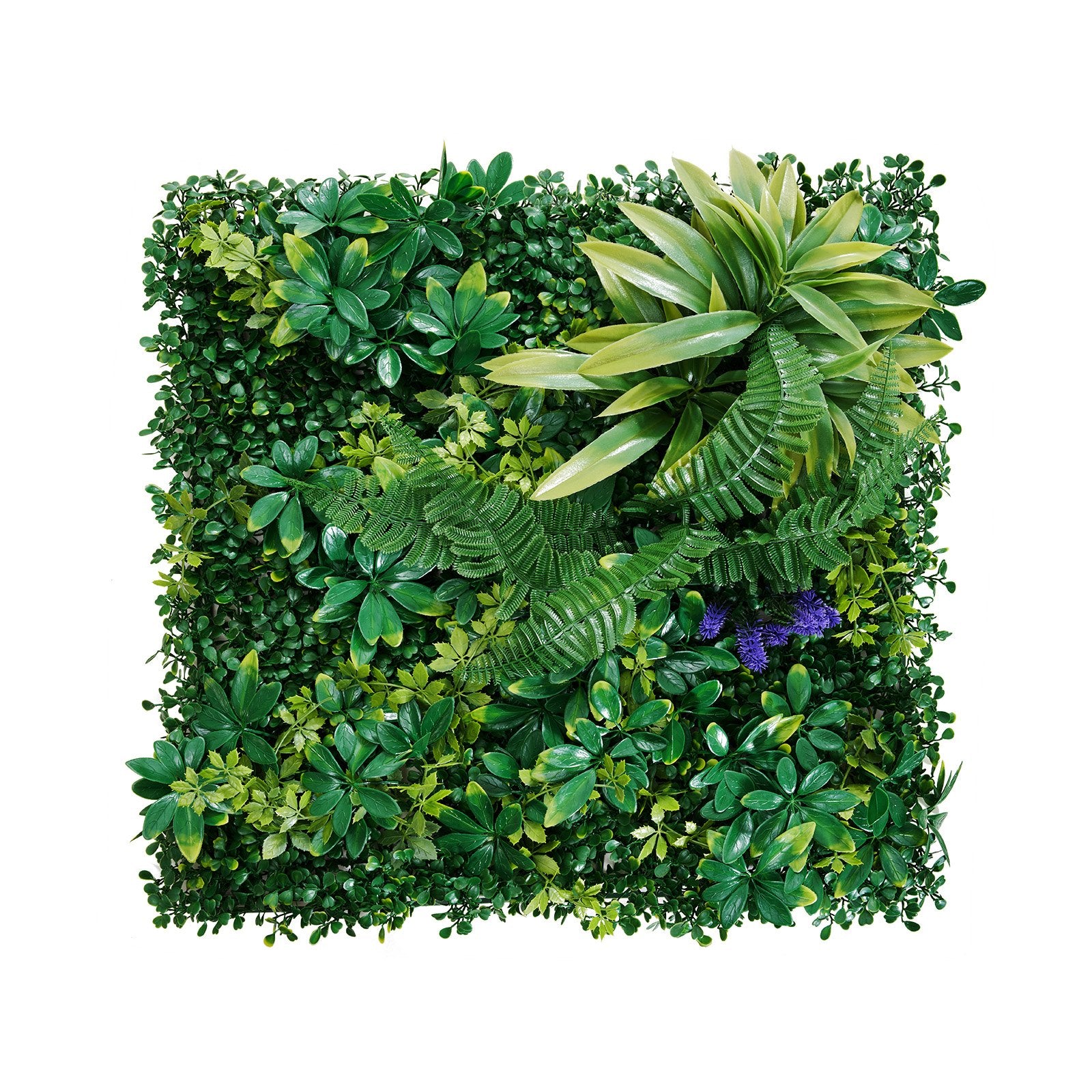 VEVOR Artificial Grass Wall Panels, 8 PCS 20 x 20 inch, 3D Combination Greenery Boxwood  Panel for Indoor Outdoor Green Decor & Ivy Fence Covering, Privacy Backdrop Wall Hedge Screen for Garden