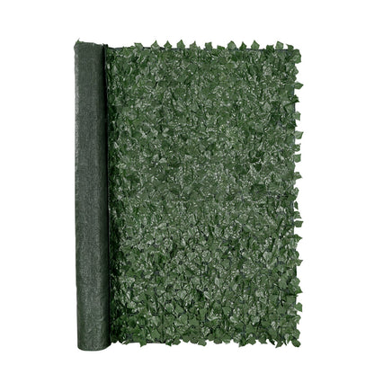 VEVOR Ivy Privacy Fence, 1830 x 2440 mm Artificial Green Wall Screen, Greenery Ivy Fence with Mesh Cloth Backing and Strengthened Joint, Faux Hedges Vine Leaf Decoration for Outdoor Garden, Yard