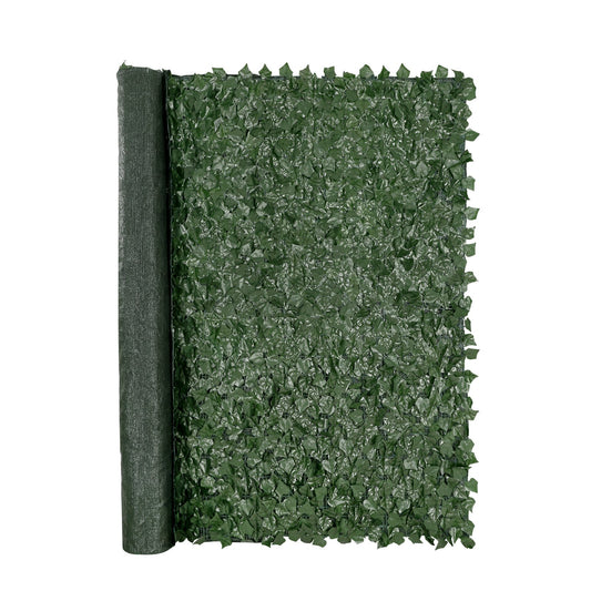 VEVOR Ivy Privacy Fence, 1830 x 2440 mm Artificial Green Wall Screen, Greenery Ivy Fence with Mesh Cloth Backing and Strengthened Joint, Faux Hedges Vine Leaf Decoration for Outdoor Garden, Yard