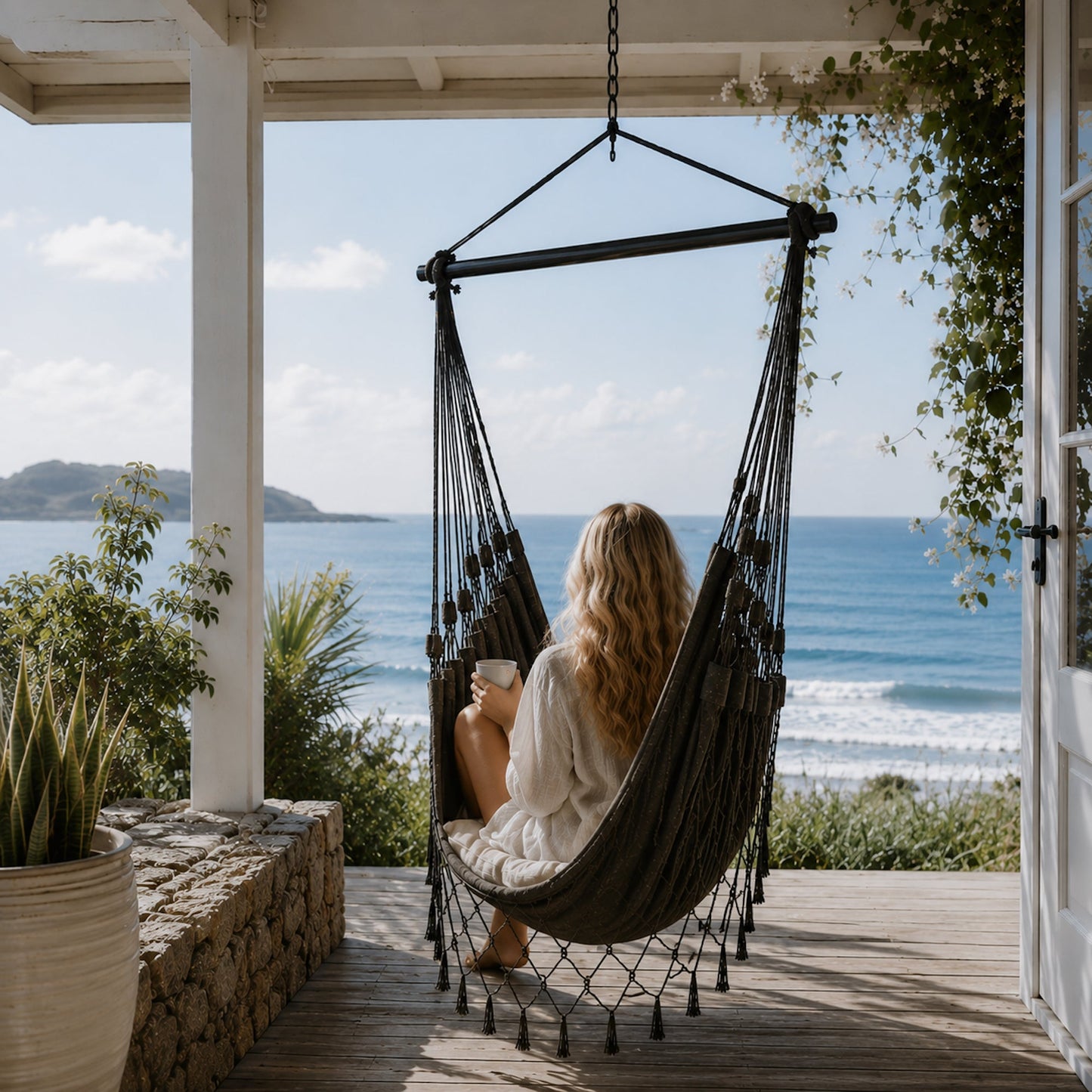 Aruba Hammock Hanging Chair - Charcoal