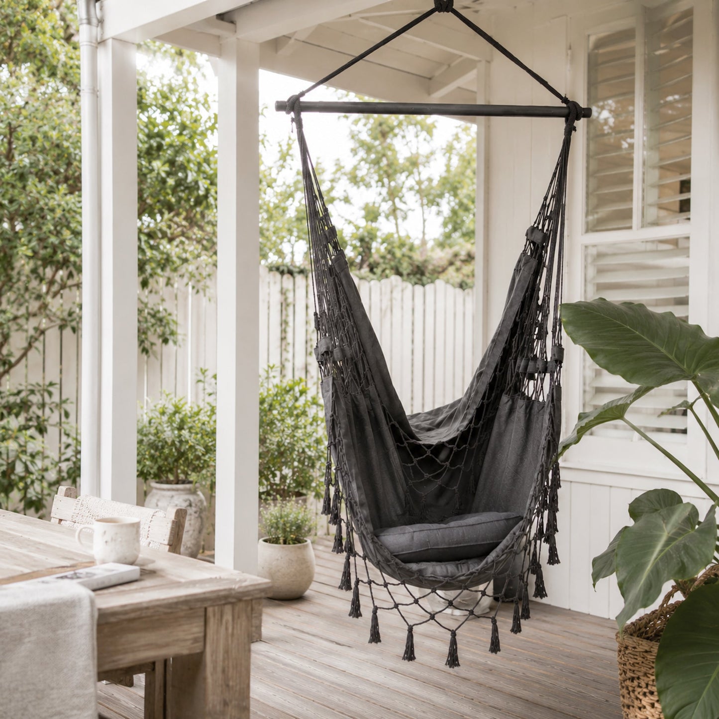 Aruba Hammock Hanging Chair - Charcoal