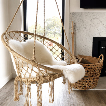 Madrid Macrame Hanging Chair Swing - Natural