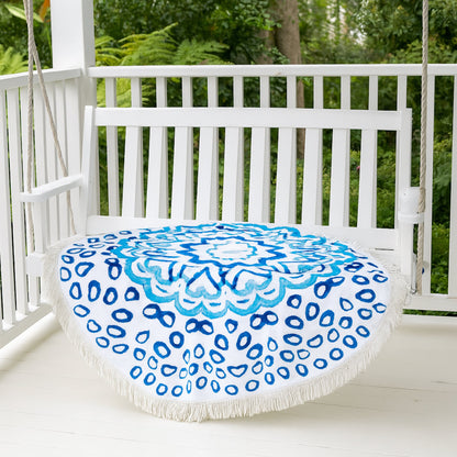 Round Beach Towel/Picnic Blanket - Watercolour
