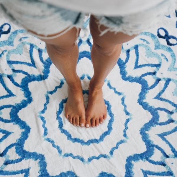 Round Beach Towel/Picnic Blanket - Watercolour