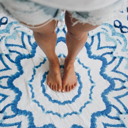 Round Beach Towel/Picnic Blanket - Watercolour