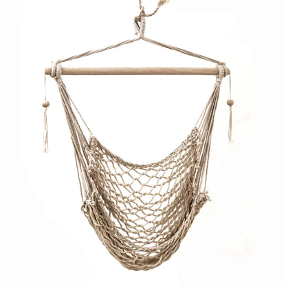 Salvador Macrame Hanging Hammock Chair - Natural