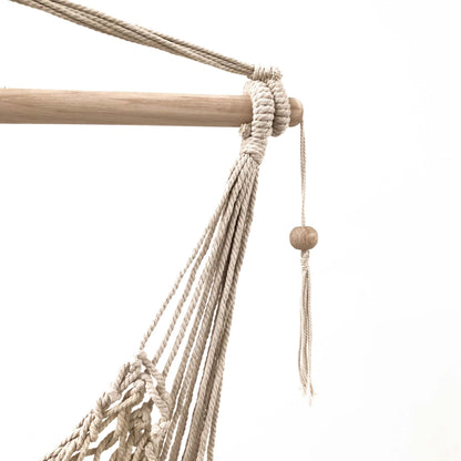 Salvador Macrame Hanging Hammock Chair - Natural