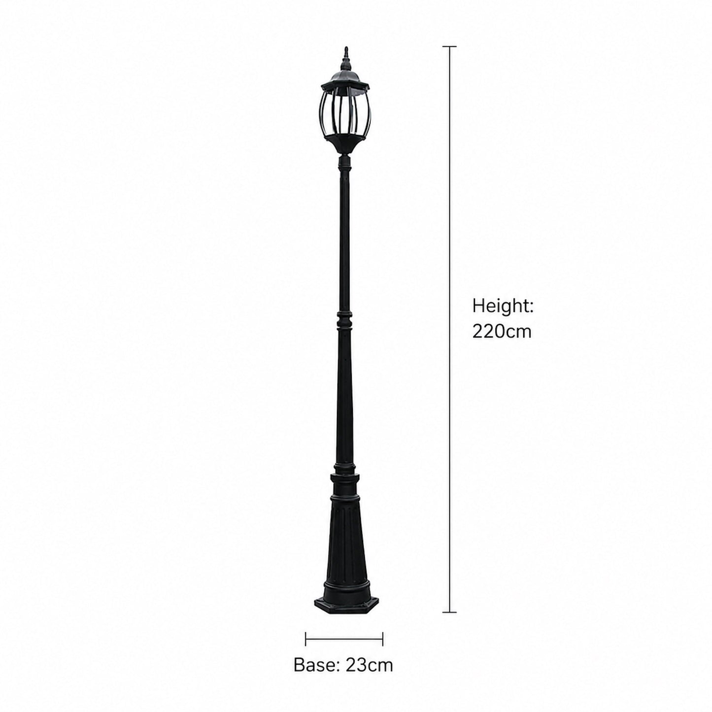 Victorian Garden Lamp Post - Black