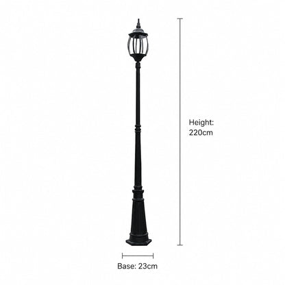 Victorian Garden Lamp Post - Black